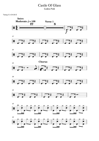 Linkin Park Castle Of Glass score for Drums