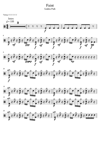 Linkin Park  score for Drums