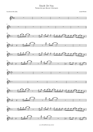 Lionel Richie  score for Alto Saxophone