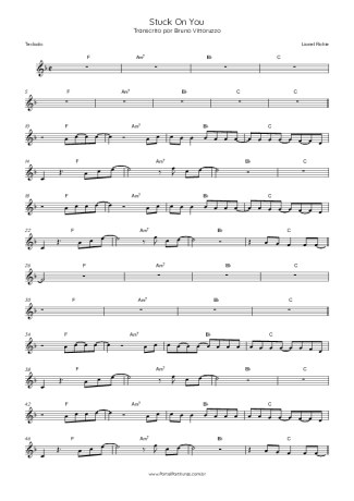 Lionel Richie  score for Keyboard