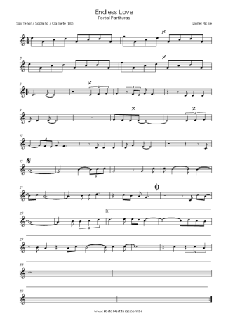 Lionel Richie feat Diana Ros  score for Tenor Saxophone Soprano (Bb)