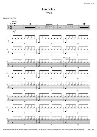 Lovejoy  score for Drums