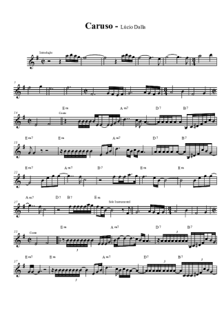 Lúcio Dalla  score for Tenor Saxophone Soprano (Bb)