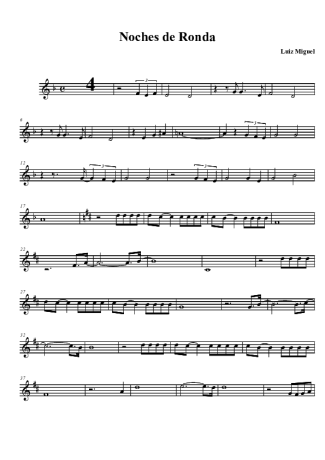 Luís Miguel  score for Tenor Saxophone Soprano (Bb)