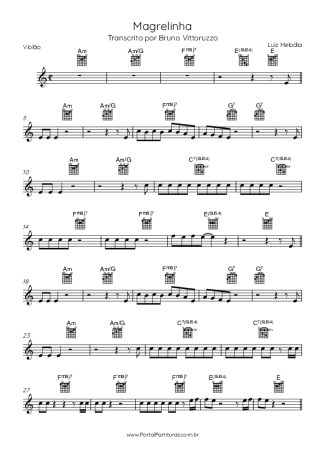 Luiz Melodia  score for Acoustic Guitar
