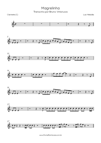 Luiz Melodia  score for Clarinet (C)