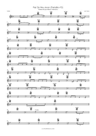 Luiz Vieira Paz Do Meu Amor (Prelúdio Nº2) score for Acoustic Guitar