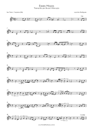 Lupcínio Rodrigues  score for Tenor Saxophone Soprano (Bb)