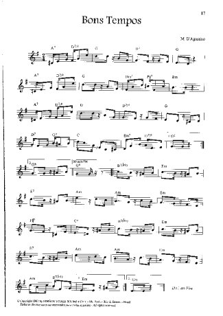 M. D´Agostino Bons Tempos score for Flute