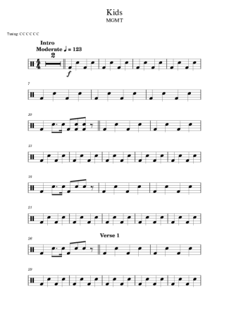 Score for Drums