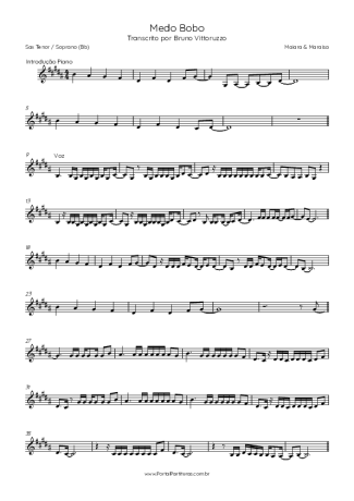 Maiara & Maraisa  score for Tenor Saxophone Soprano (Bb)