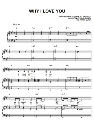 Major Why I Love You score for Piano
