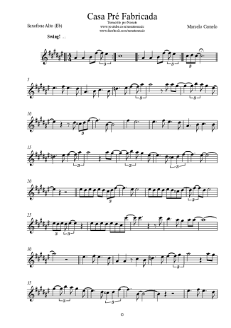 Marcelo Camelo  score for Alto Saxophone