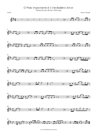 Márcio Greyck  score for Violin