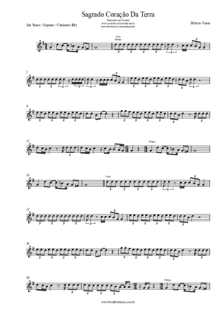 Marcus Viana Sagrado Coração Da Terra score for Clarinet (Bb)