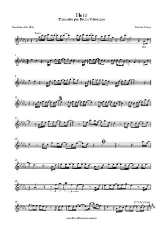 Mariah Carey  score for Alto Saxophone
