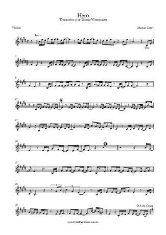 Mariah Carey  score for Violin