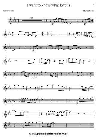 Mariah Carey  score for Alto Saxophone