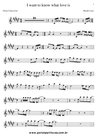 Mariah Carey  score for Flute