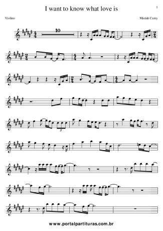 Mariah Carey  score for Violin