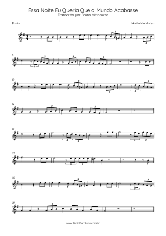 Marília Mendonça  score for Flute