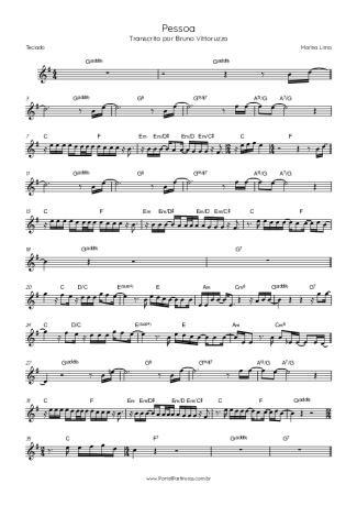 Marina Lima  score for Keyboard