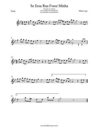Mário Lago  score for Flute