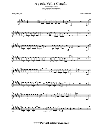 Marisa Monte Aquela Velha Canção score for Trumpet