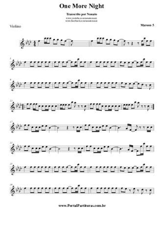 Maroon 5  score for Violin