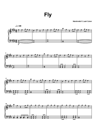 Marshmello Fly score for Piano