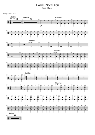 Matt Maher  score for Drums