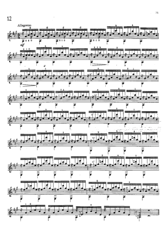 Mauro Giuliani Estudo 12 Op 48 score for Acoustic Guitar