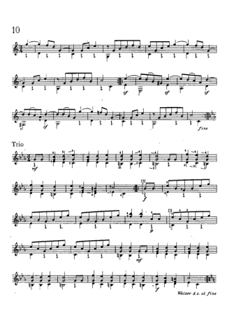 Mauro Giuliani Valsa 10 (Op 57) score for Acoustic Guitar