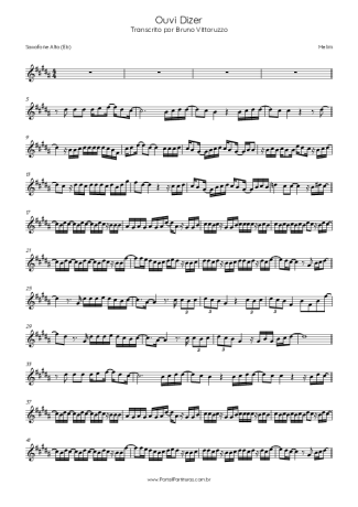 Melim Ouvi Dizer score for Alto Saxophone