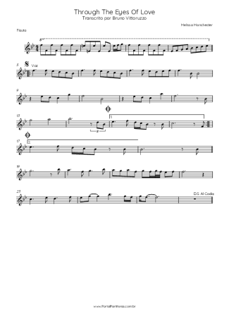 Melissa Manchester Through The Eyes Of Love score for Flute