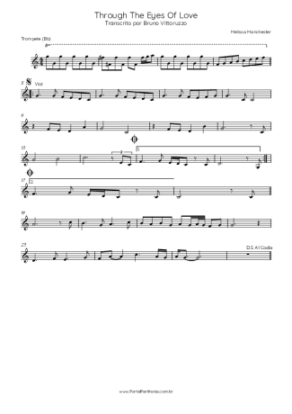 Melissa Manchester Through The Eyes Of Love score for Trumpet