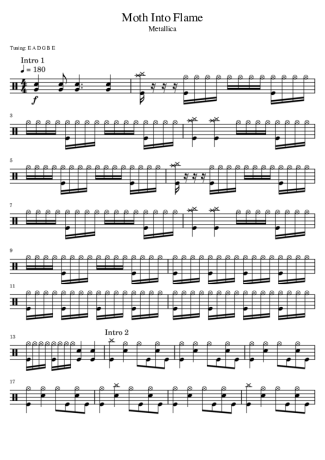 Metallica  score for Drums