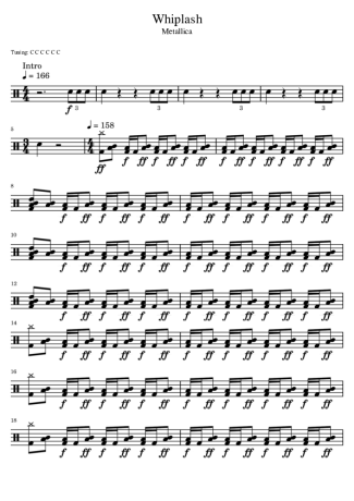 Metallica  score for Drums