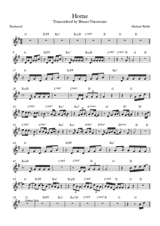 Michael Bublé  score for Keyboard
