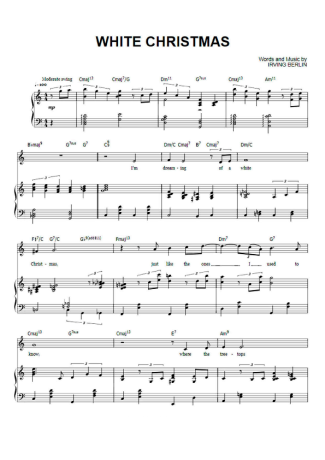 Michael Bublé White Christmas score for Piano