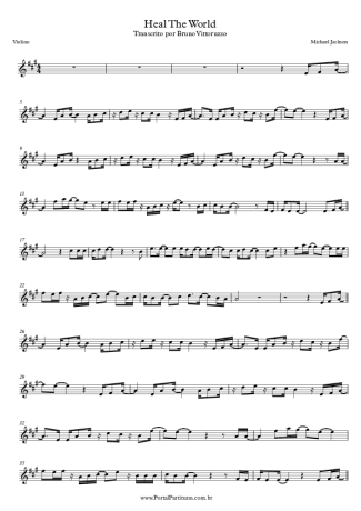 Michael Jackson  score for Violin