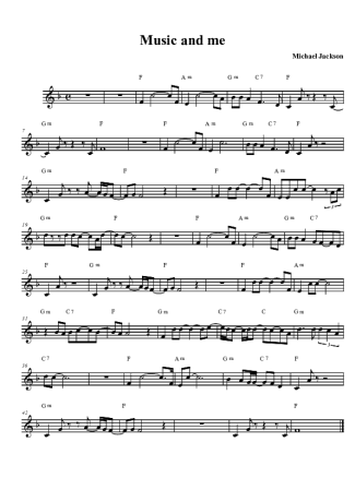 Michael Jackson Music And Me score for Clarinet (Bb)
