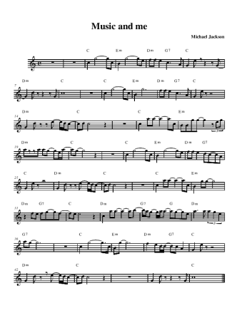 Michael Jackson Music and Me score for Alto Saxophone