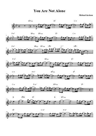 Michael Jackson You Are Not Alone score for Tenor Saxophone Soprano (Bb)