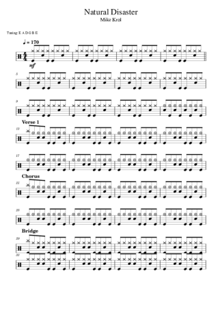 Mike Krol  score for Drums