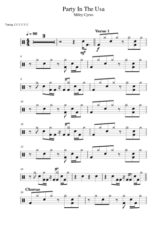 Score for Drums