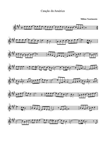 Milton Nascimento  score for Clarinet (Bb)