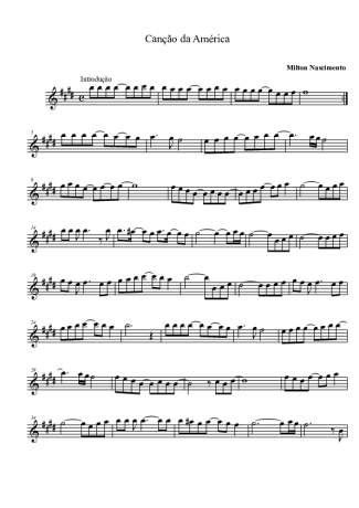 Milton Nascimento Canção da América score for Alto Saxophone