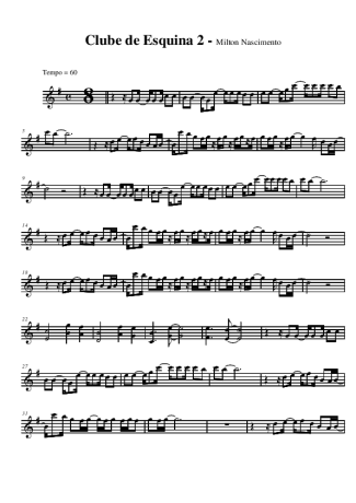 Milton Nascimento  score for Alto Saxophone