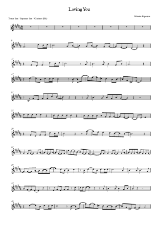 Minnie Riperton Loving You score for Clarinet (Bb)